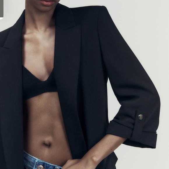 Blazer with roll up sleeves - Picture 3 of 12